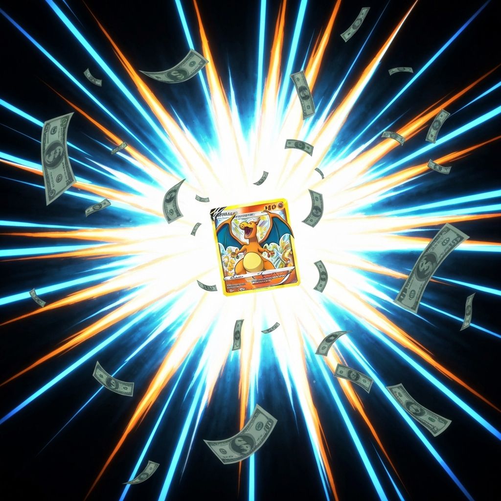 Explosive shockwave from the record card sale